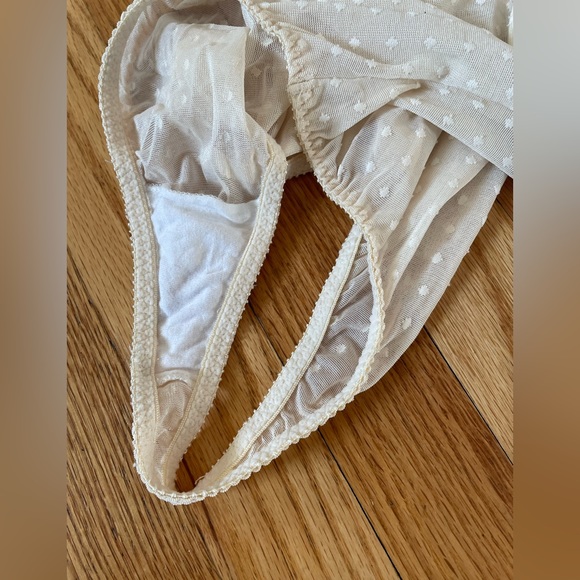 Vintage Marilyn Monroe By Warners Mesh Lingerie Bodysuit With Velvet Polka Dots - Picture 8 of 11